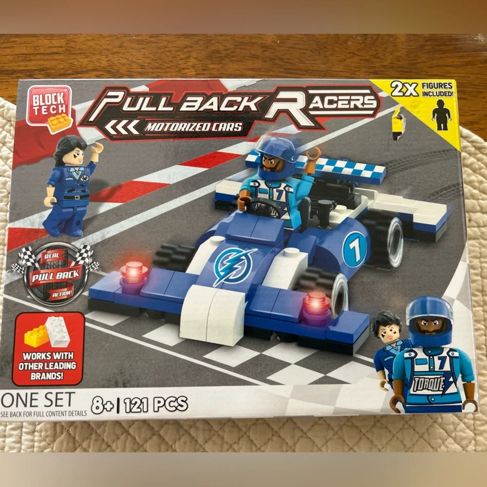 Block Tech Pullback Racers Motorized Cars - Picture 1 of 2